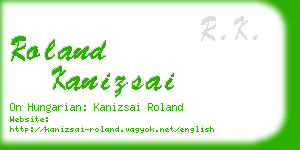 roland kanizsai business card